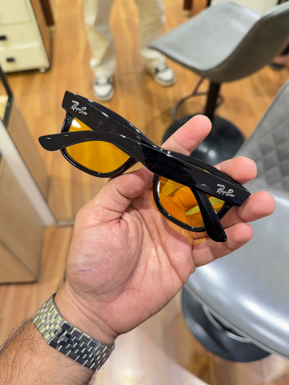 rayban 0502 black yellow