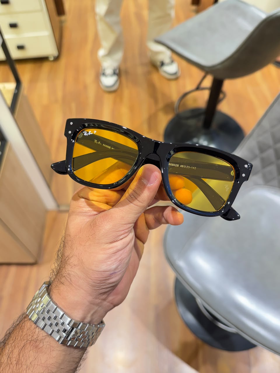 rayban 0502 black yellow