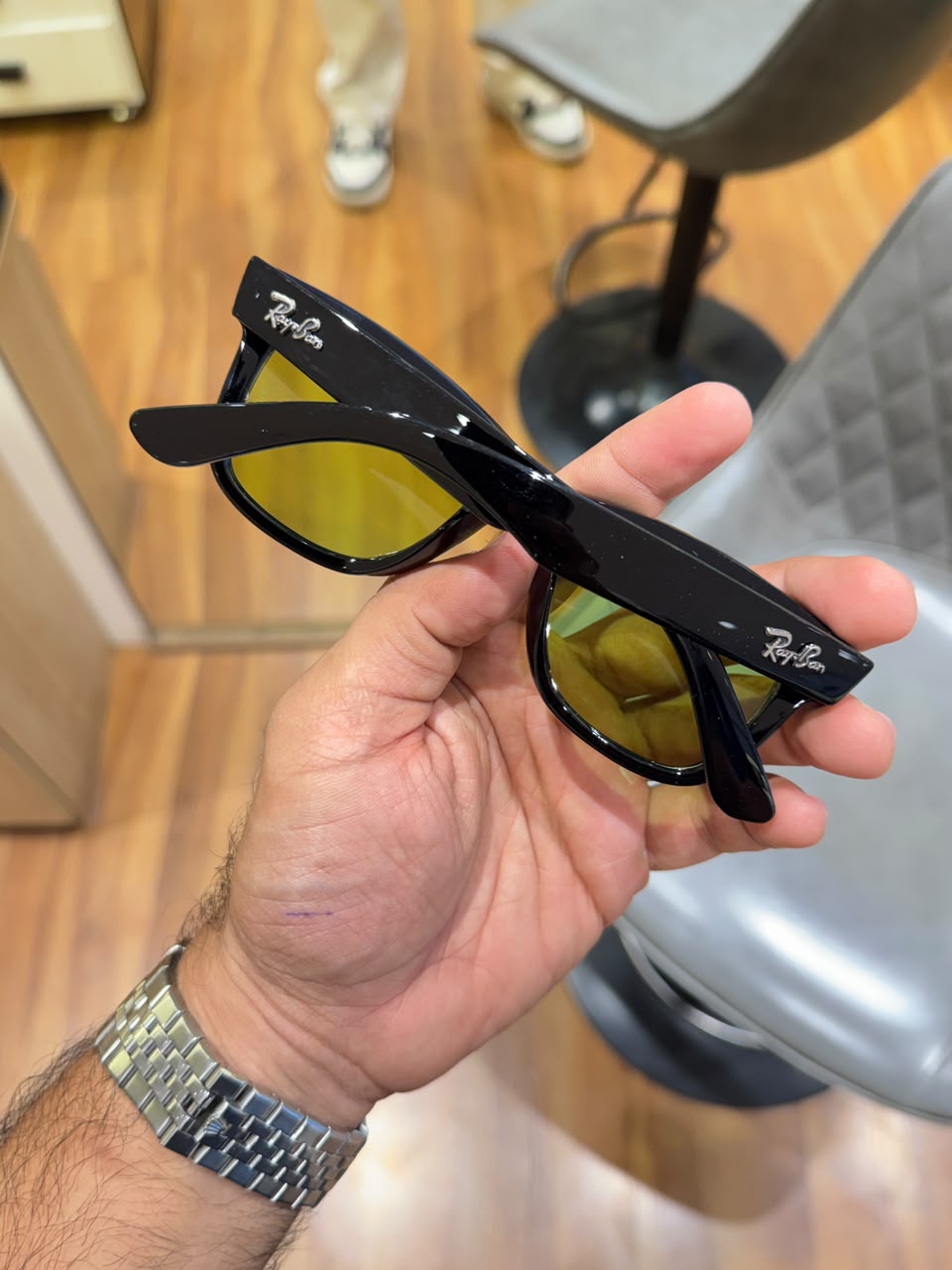 rayban 0502 black green candy