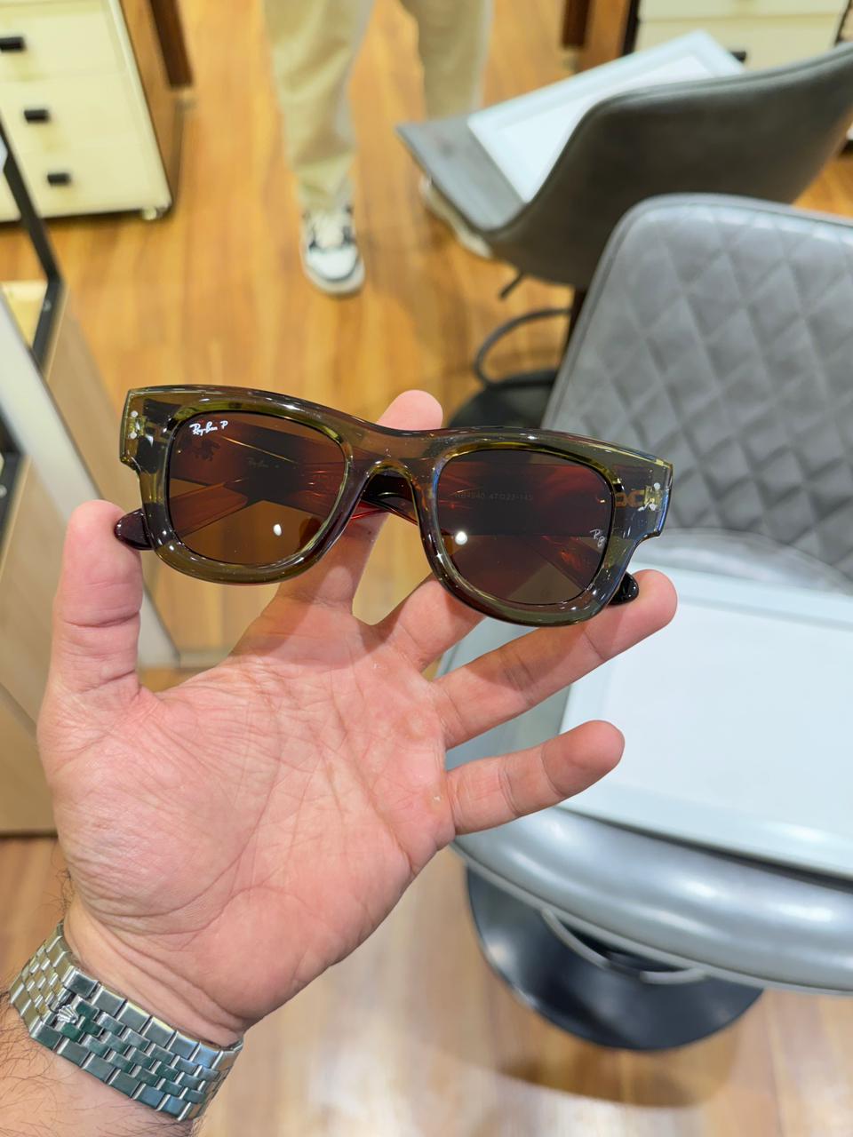 rayban 4940 puffer olive tiger green