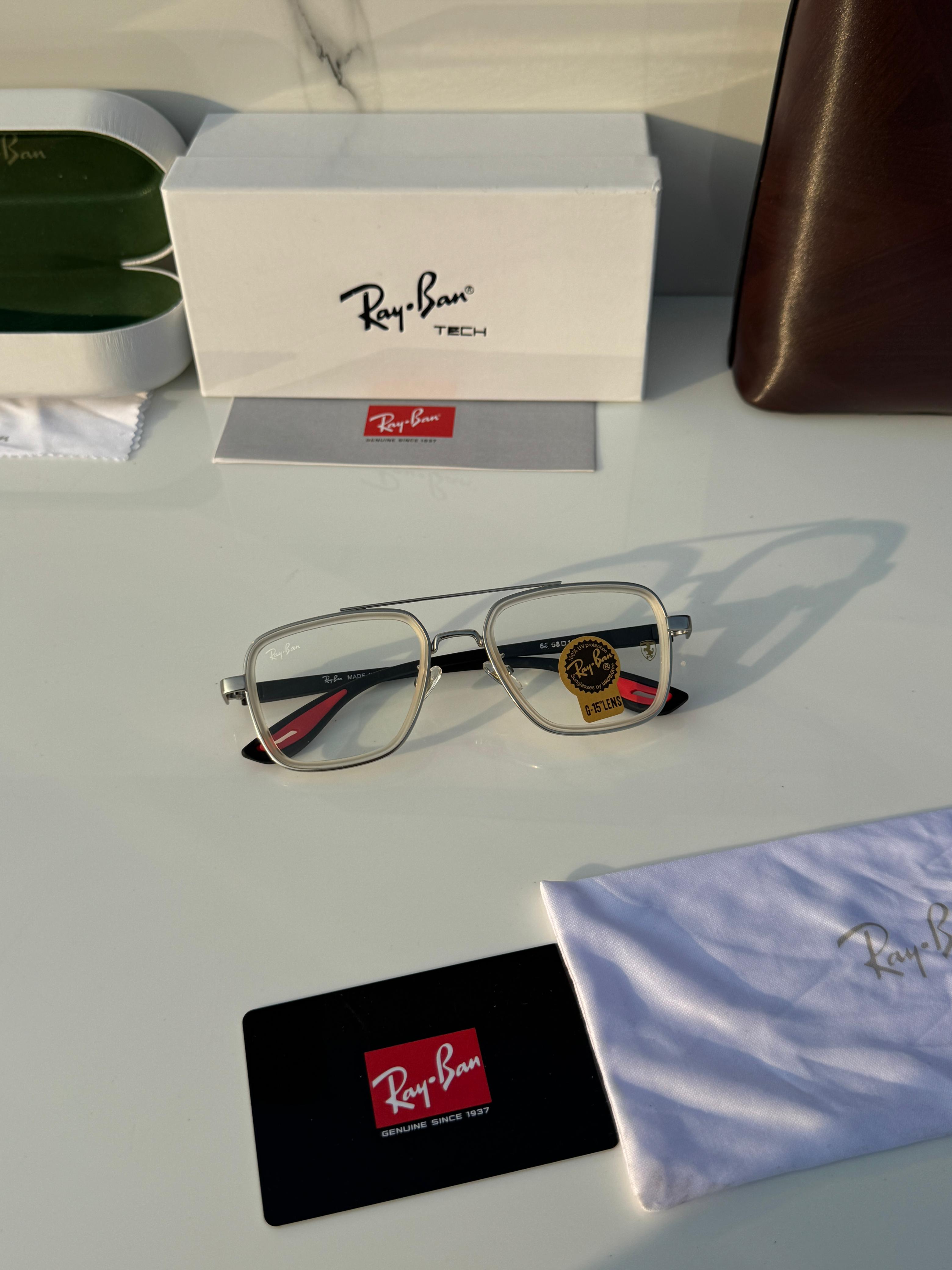 rayban 06 silver white plano