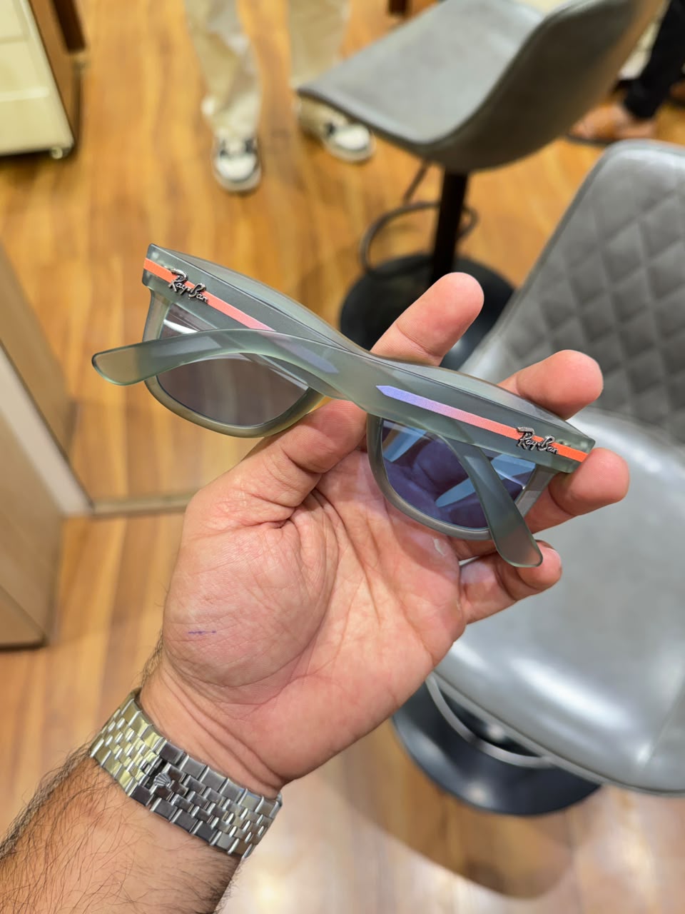 Rayban 0502 matt green blue