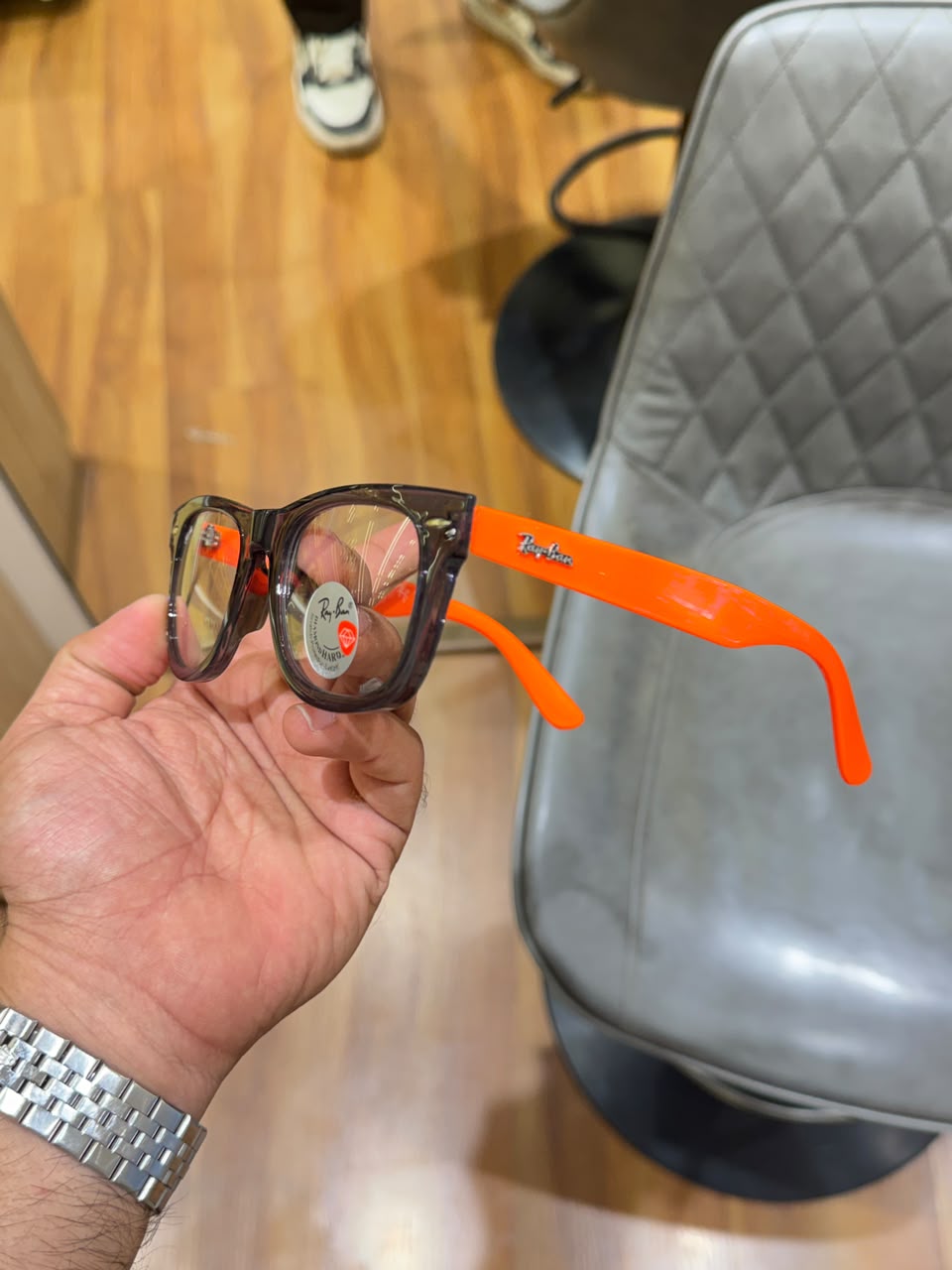 rayban 2140 grey orange plano