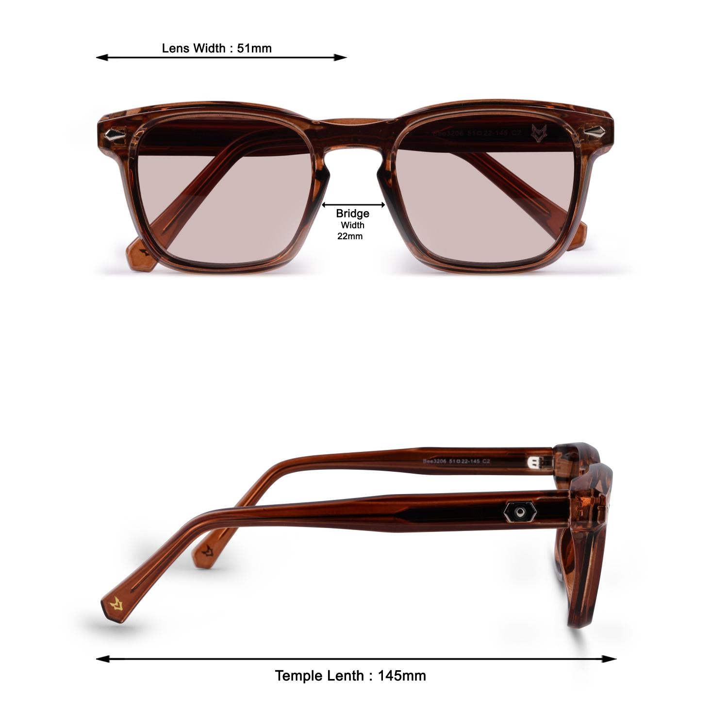 Brooklyn Bee-3206 C2 UV-400 Sunglasses