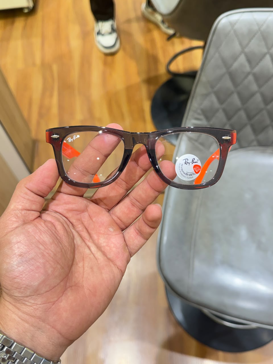 rayban 2140 grey orange plano