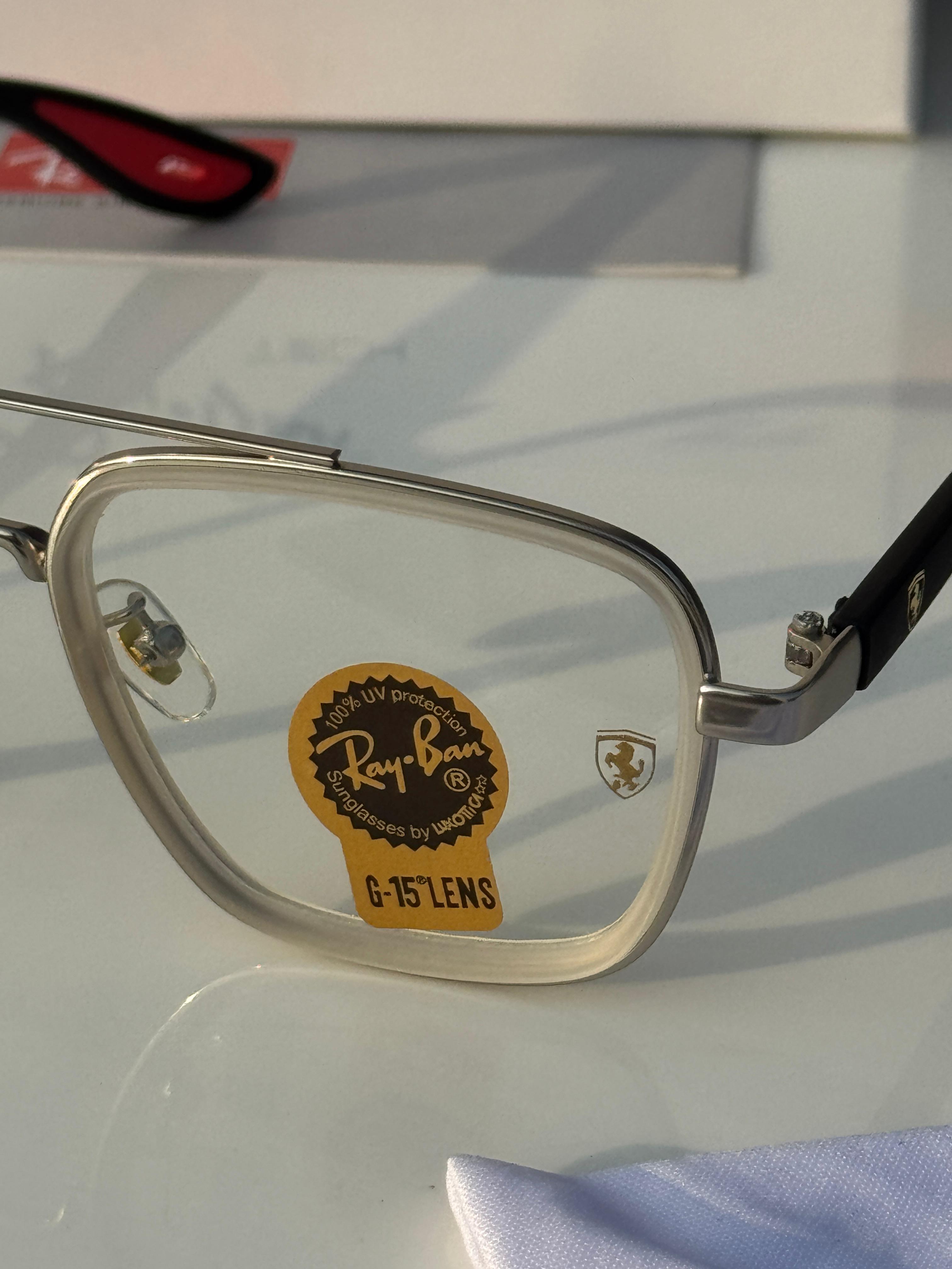 rayban 06 silver white plano