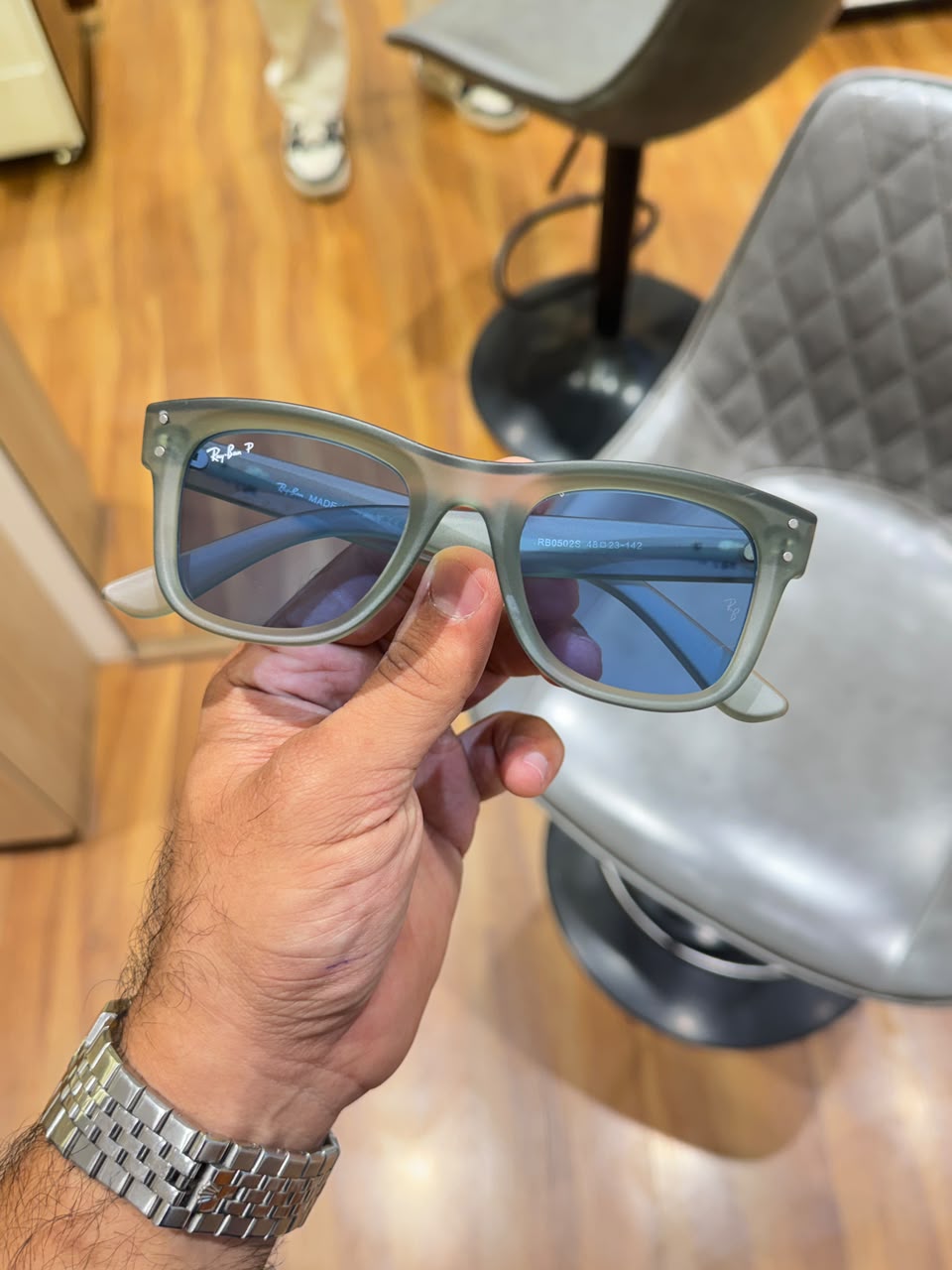Rayban 0502 matt green blue