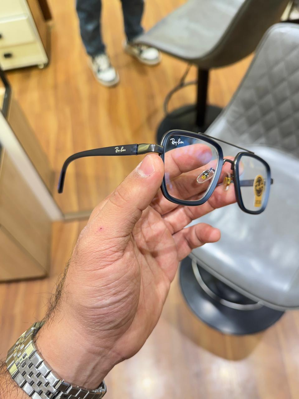 rayban 06 silver blue plano
