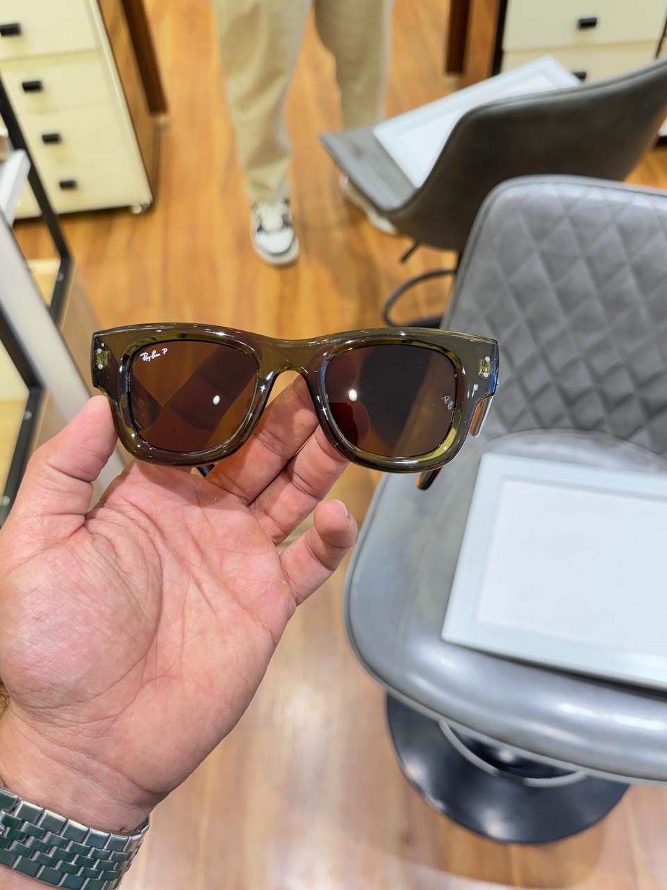 rayban 4940 puffer olive tiger green