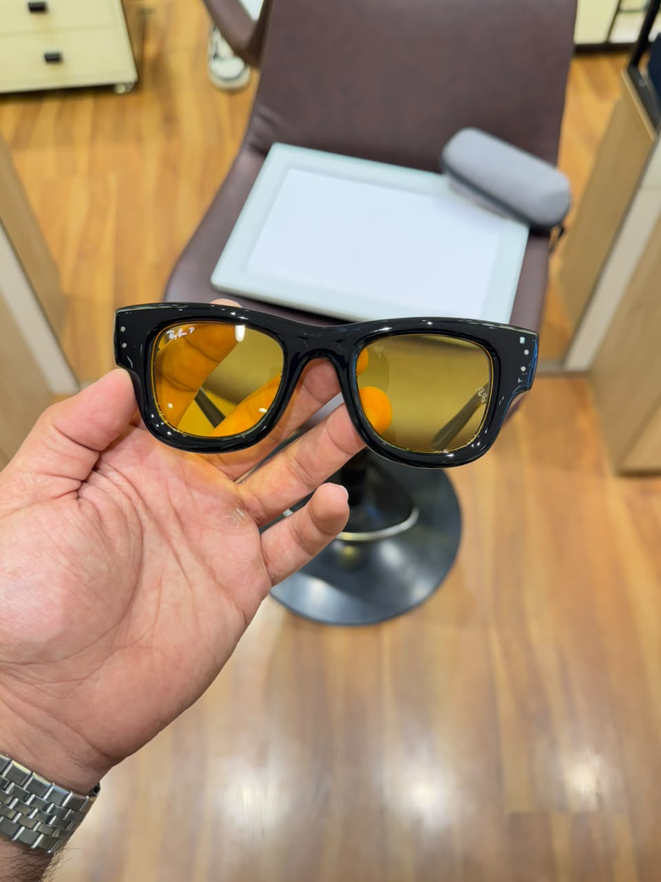 rayban 4940 puffer black yellow candy