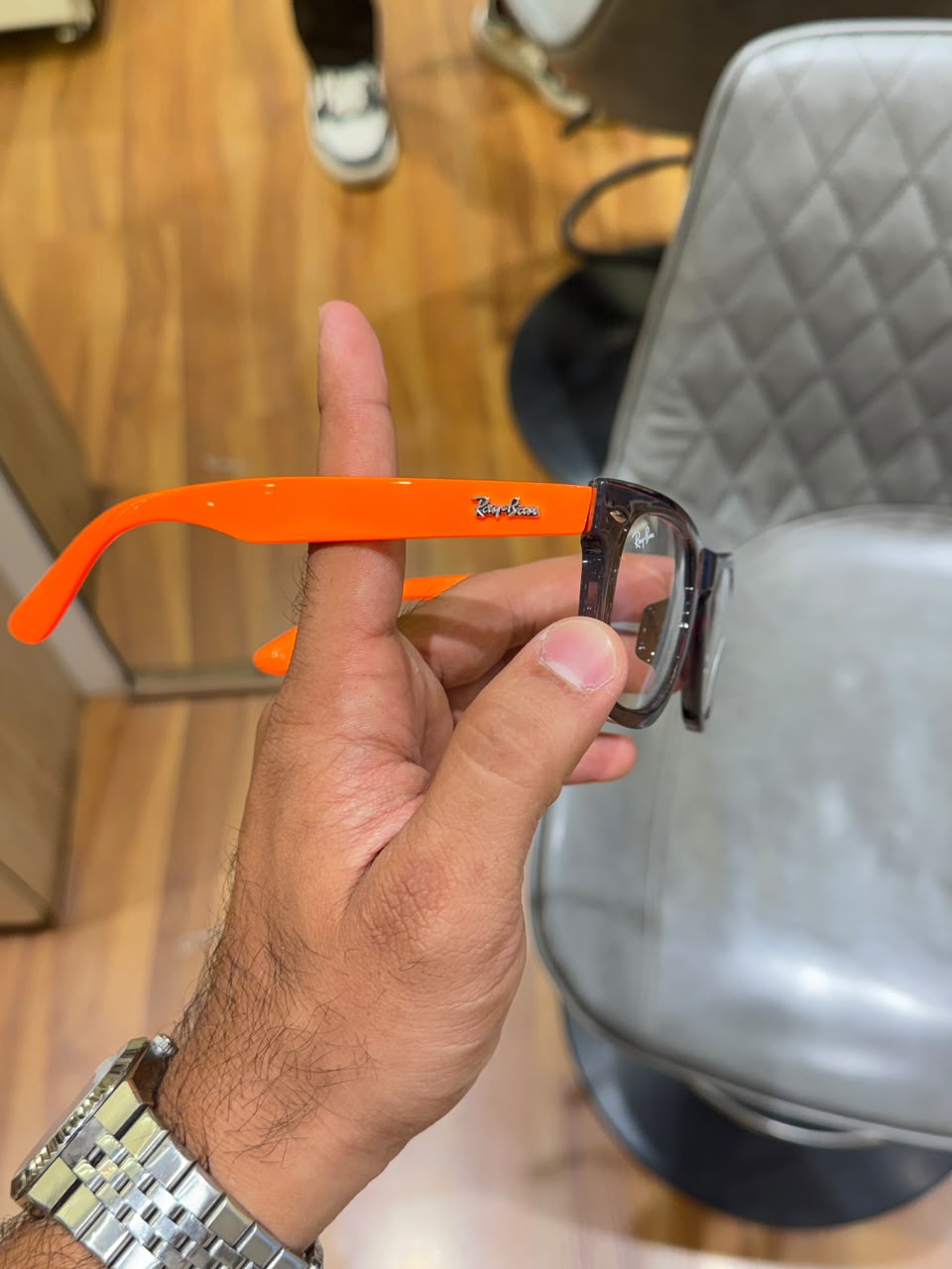 rayban 2140 grey orange plano