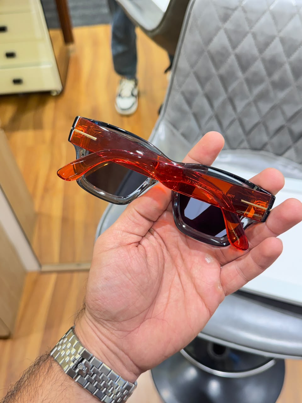 tomford 4184 grey orange black