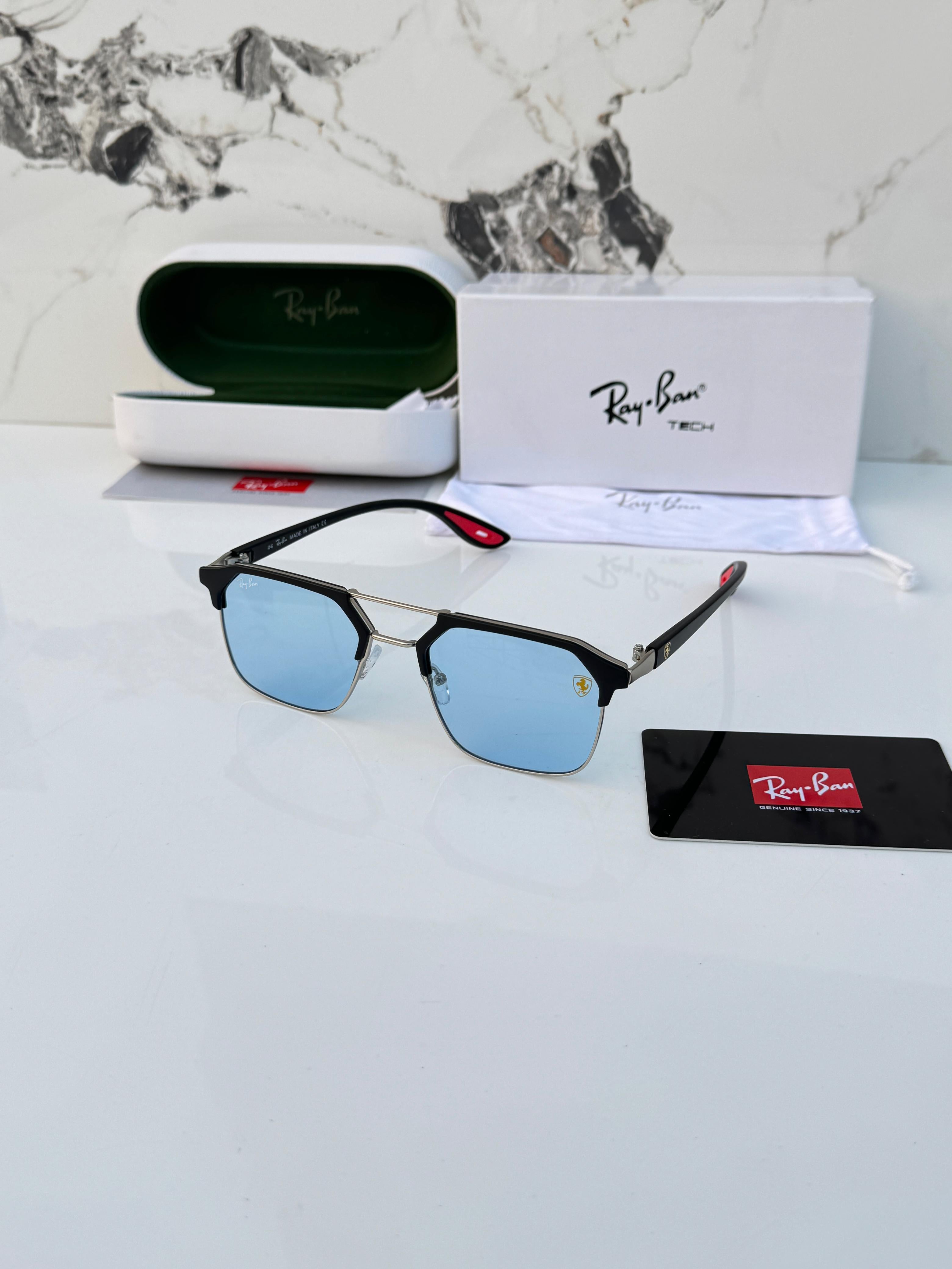 rayban 04 silver blue candy