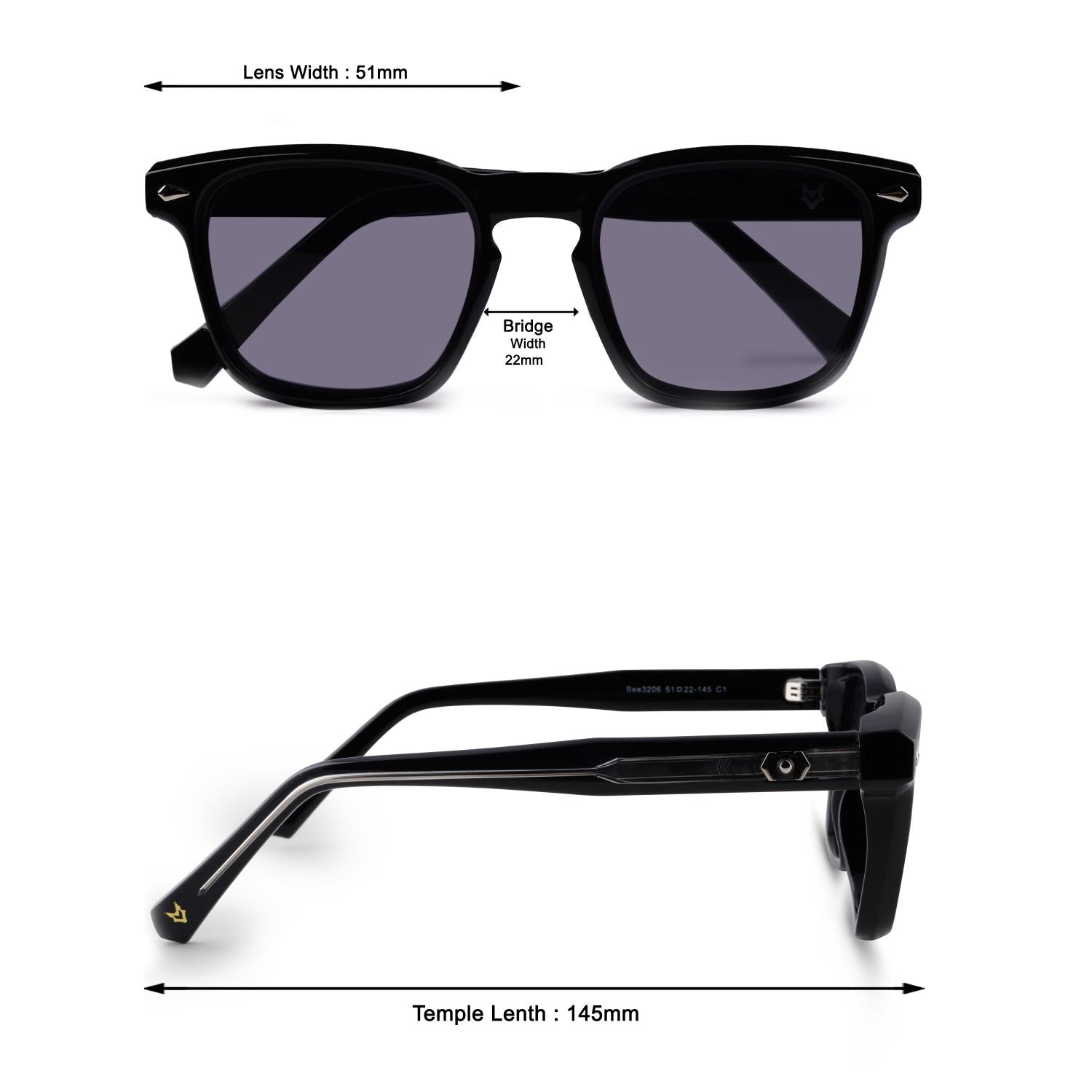 Brooklyn Bee-3206 C1 UV-400 Sunglasses