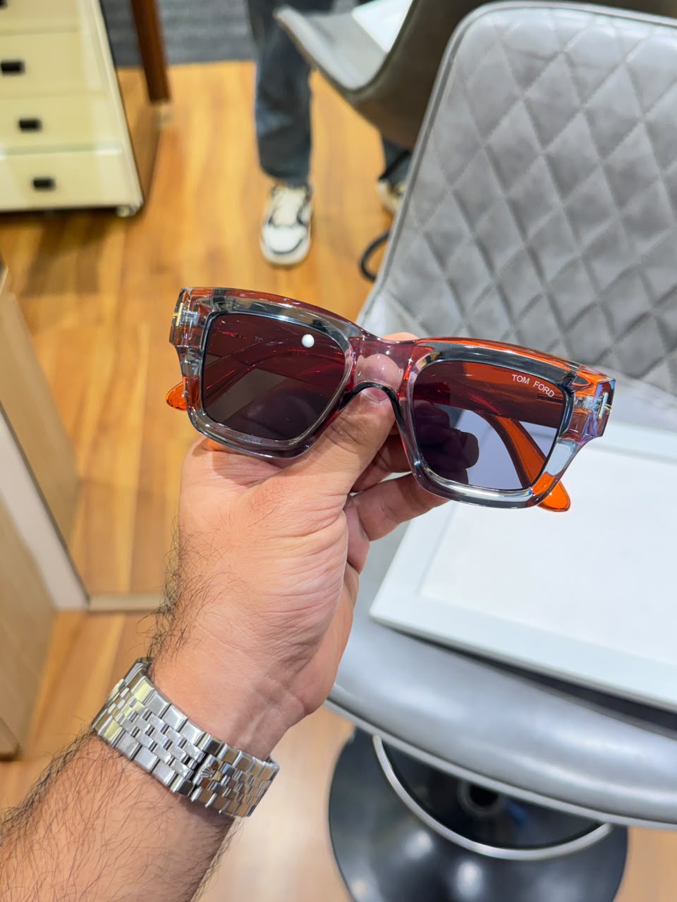 tomford 4184 grey orange black