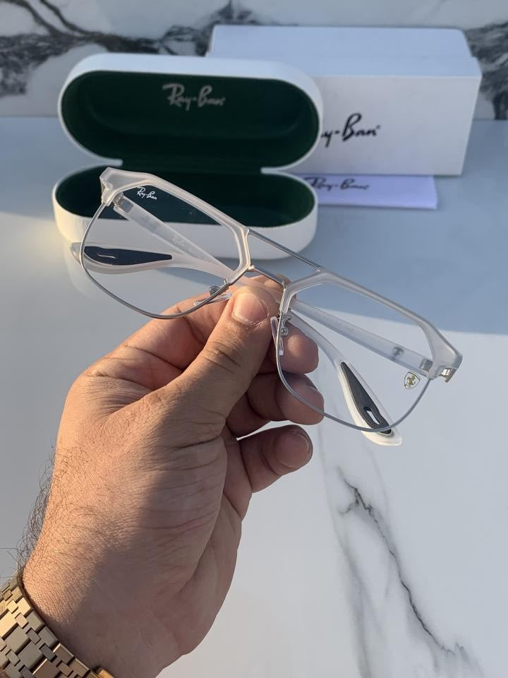 Rayban 04 white plano