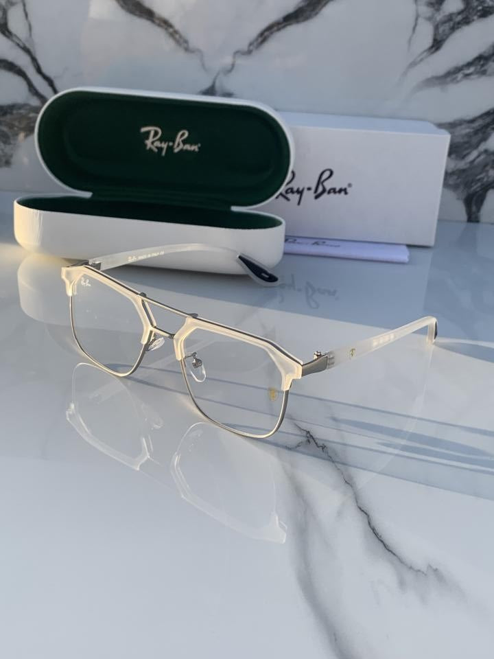 Rayban 04 white plano